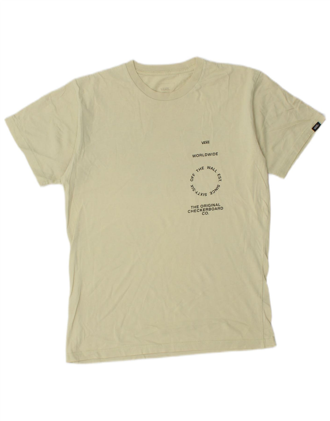 Męski T-shirt Vans Classic Fit z grafiką, mały, żółty