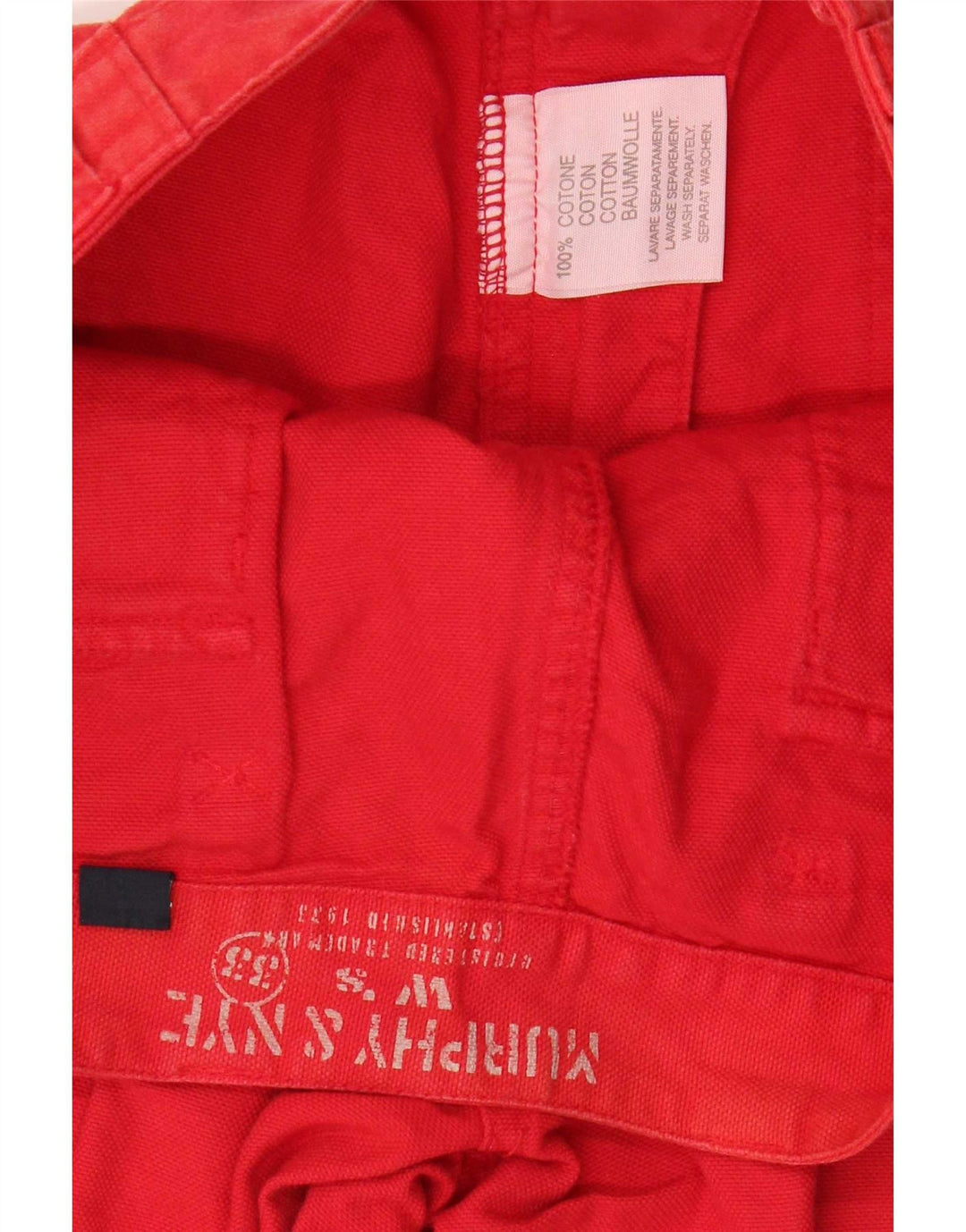 Damskie spodnie Capri Cargo Murphy & Nye W33 L22 Czerwone bawełniane