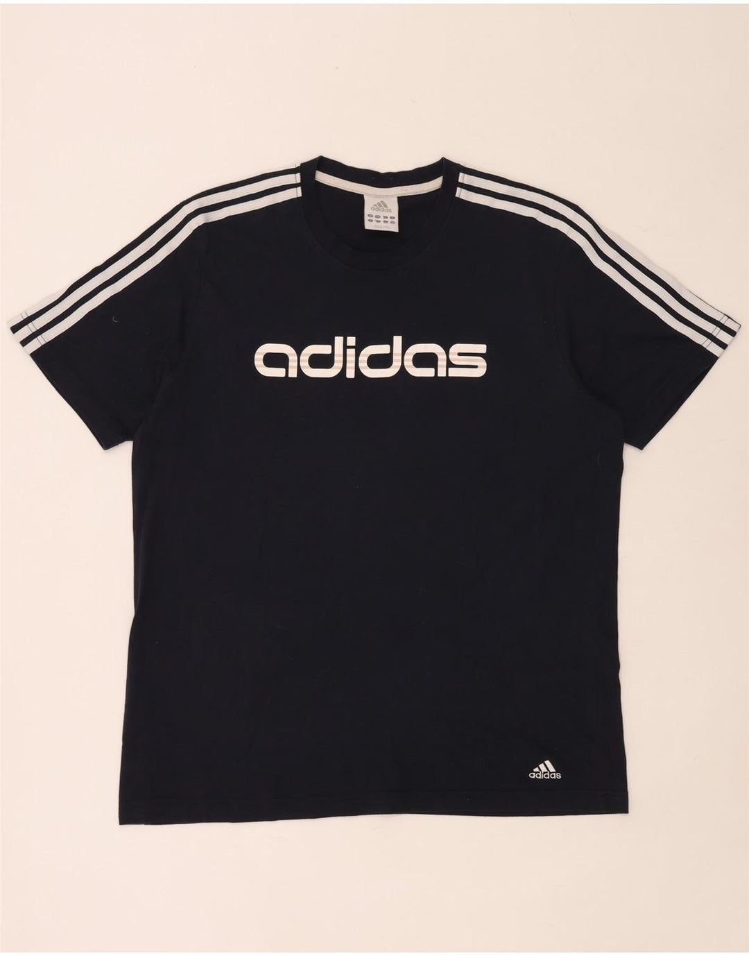 Męska koszulka z grafiką Adidas, duża, granatowa