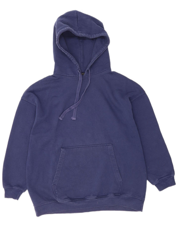 Damski sweter oversize z kapturem Zara UK 10, mały, granatowy, bawełniany