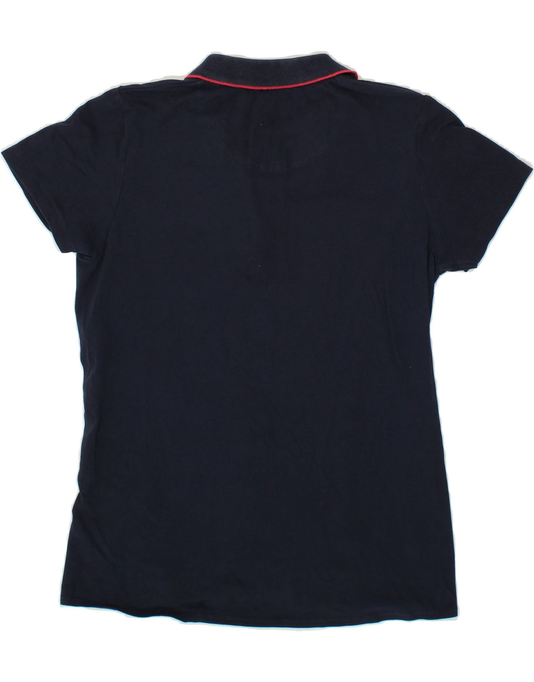 DACK'S Womens Polo Shirt UK 14 Large Navy Blue Cotton Vintage Dack's and Second-Hand Dack's from Messina Hembry 