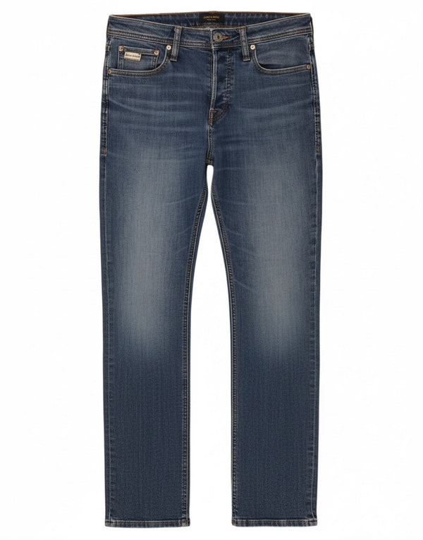 Męskie proste dżinsy Jack & Jones W30 L32 Niebieskie bawełniane