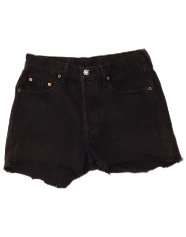 Damskie spodnie jeansowe z wysokim stanem Levi's W30, duże, czarne, bawełniane