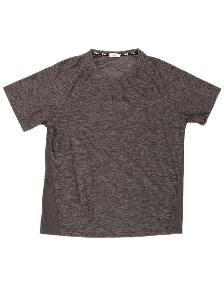 T-shirt męski Fila, duży, szary, nakrapiany poliester