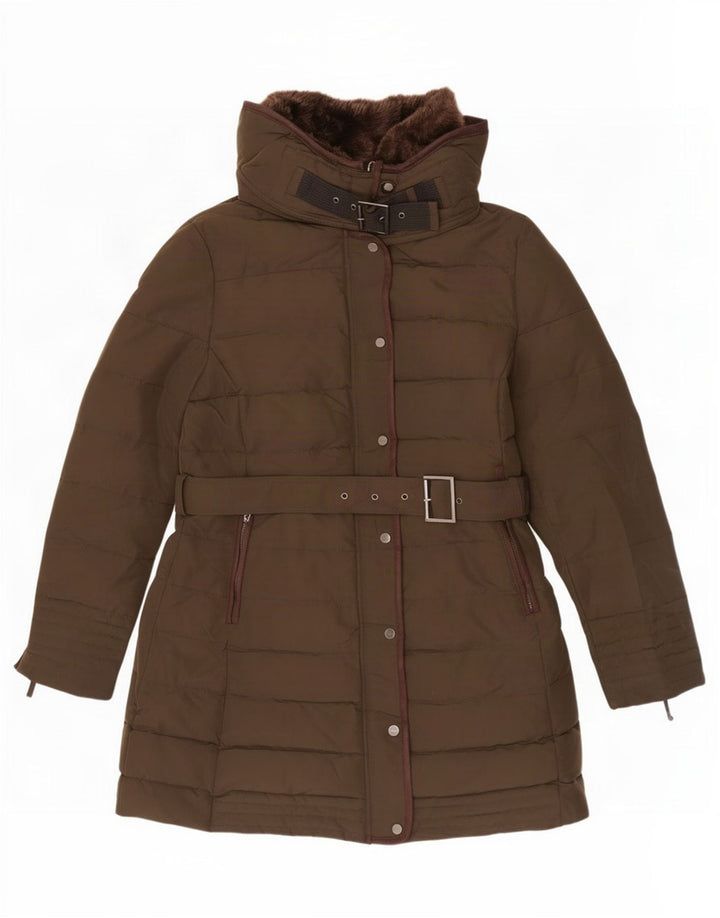 Damska wyściełana kurtka z kapturem i kapturem Zara UK 18 XL Khaki Poliester