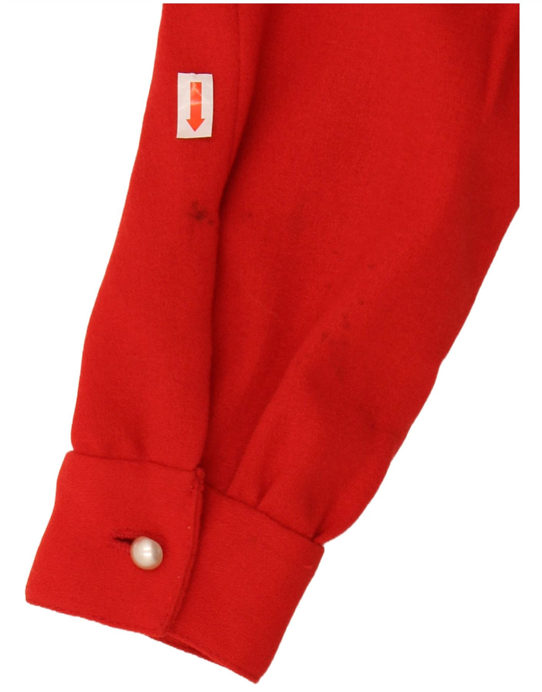 Damska bluzka koszulowa VINTAGE UK 12, średnia czerwień