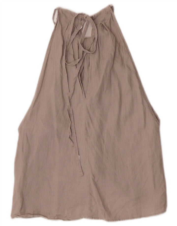 Damski top Zara Halter UK 8 Small, szary, lniany