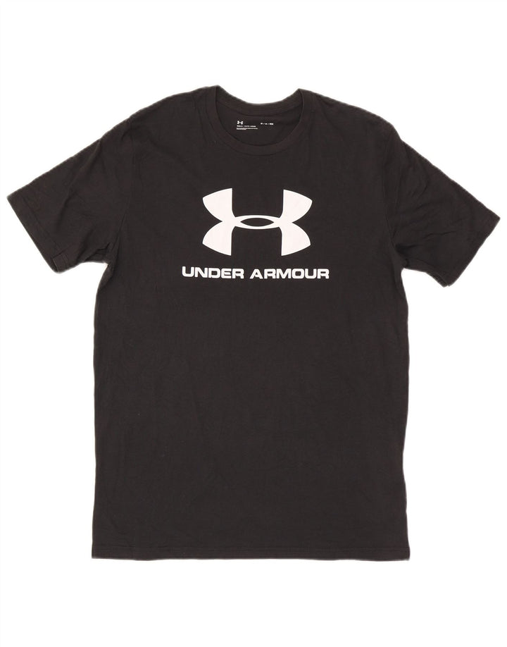 Męska koszulka z grafiką Under Armour, średnia czarna, bawełniana
