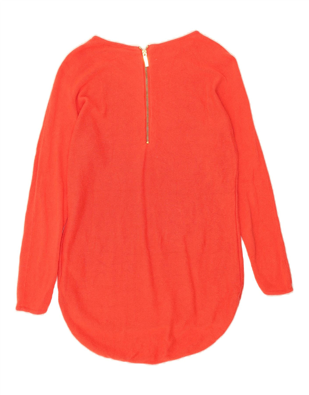 MICHAEL KORS Womens Longline Boat Neck Jumper Sweater UK 14 Medium Red Vintage Michael Kors and Second-Hand Michael Kors from Messina Hembry 