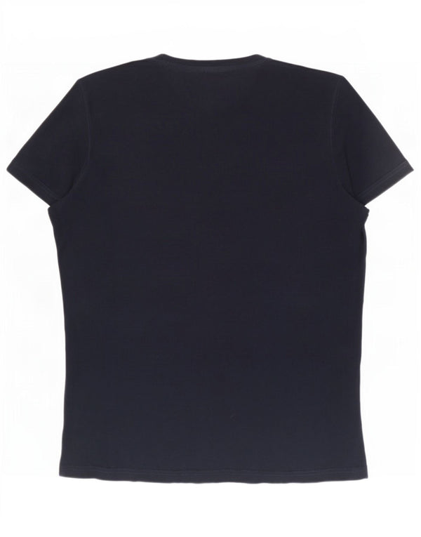Męski T-shirt z grafiką Tommy Hilfiger, duży, granatowy, bawełniany