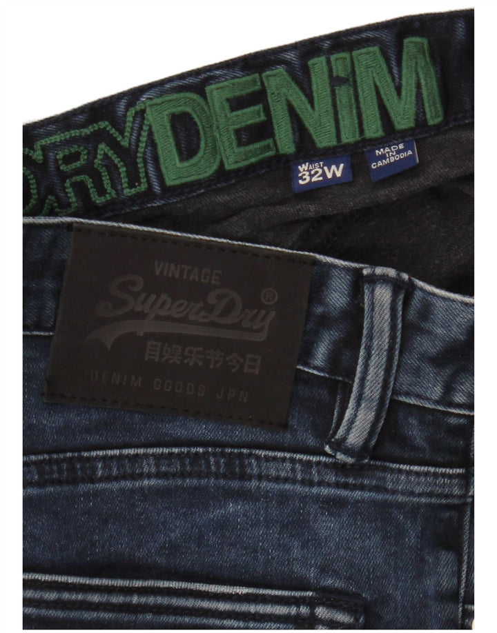 Męskie spodenki jeansowe Superdry W32 Średni granatowy, bawełniany