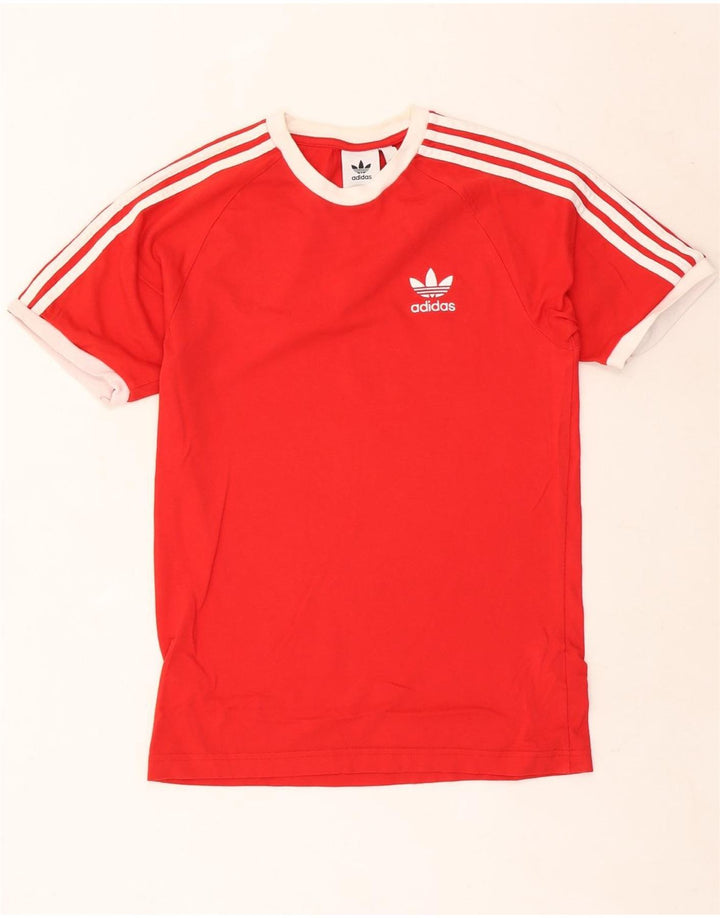 Adidas Męska Koszulka Top Mała Czerwona Bawełna
