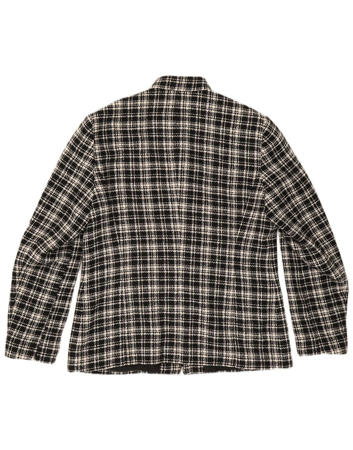 Damska marynarka Gerry Weber UK 16, duża, czarna, poliestrowa kratka