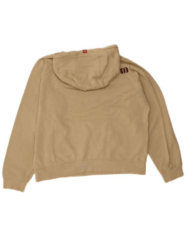 Damski sweter z kapturem i grafiką zwierząt, oversize UK 16, duży, beżowy, bawełniany