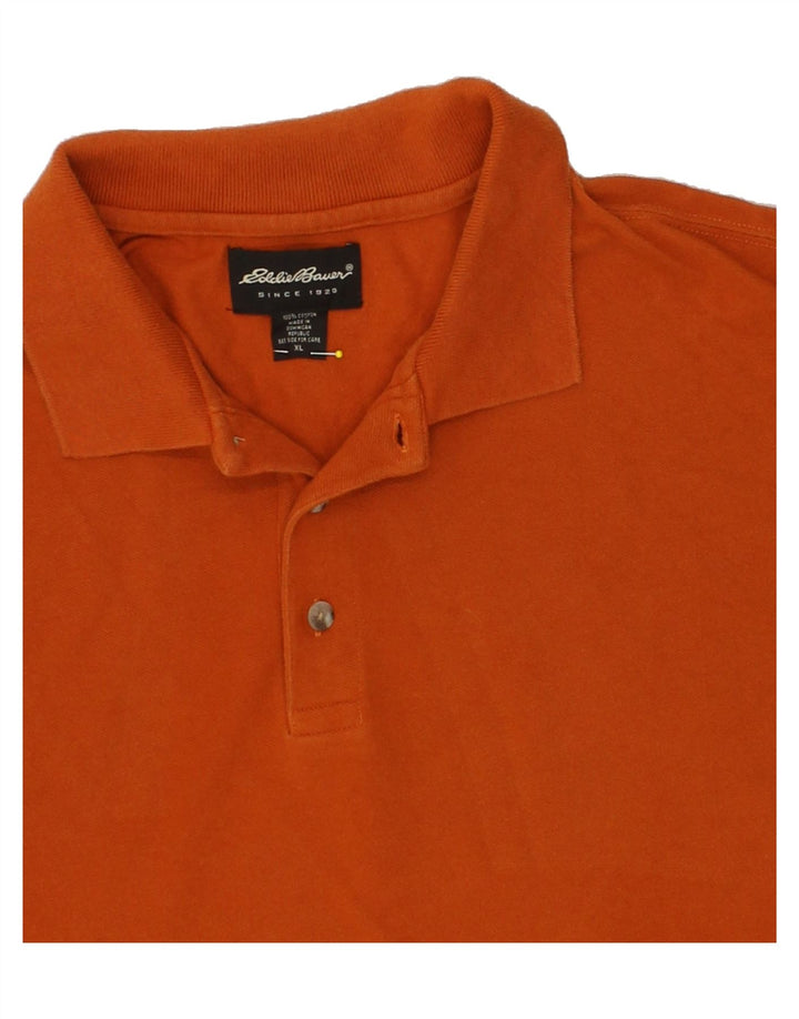EDDIE BAUER Mens Polo Shirt XL Orange Cotton Vintage Eddie Bauer and Second-Hand Eddie Bauer from Messina Hembry 