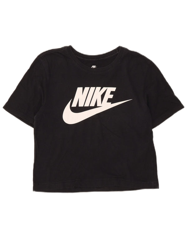 Damska koszulka Nike Athletic Cut Crop Graphic Top UK 10, mała czarna