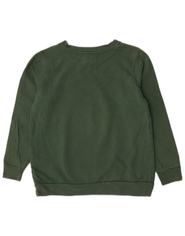 Damska bluza z grafiką Calvin Klein Jeans, UK 6 XS, zielona bawełna
