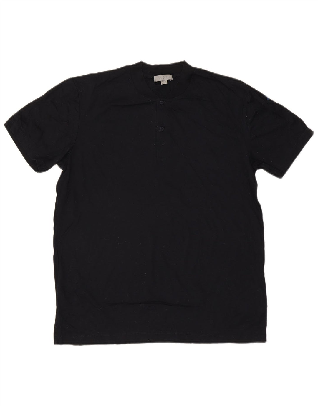 Cos Męski T-Shirt Top Średni Granatowy Bawełniany