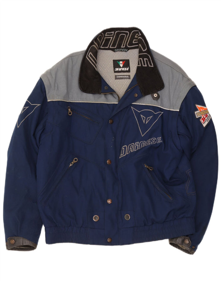 Męska kurtka wyścigowa Dainese Graphic Racer rozmiar 54, duża, granatowa, z blokami kolorów