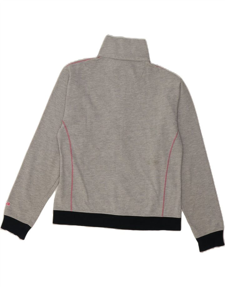 KAPPA Womens Tracksuit Top Jacket UK 14 Medium Grey Colourblock Cotton Vintage Kappa and Second-Hand Kappa from Messina Hembry 