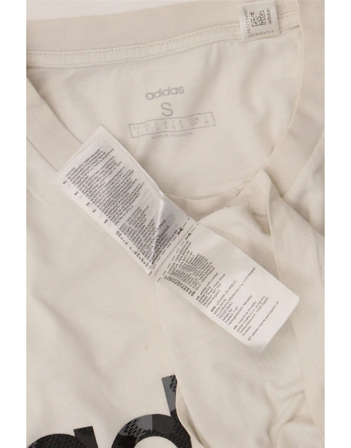 Męska koszulka z grafiką Adidas, mała, biała, bawełniana