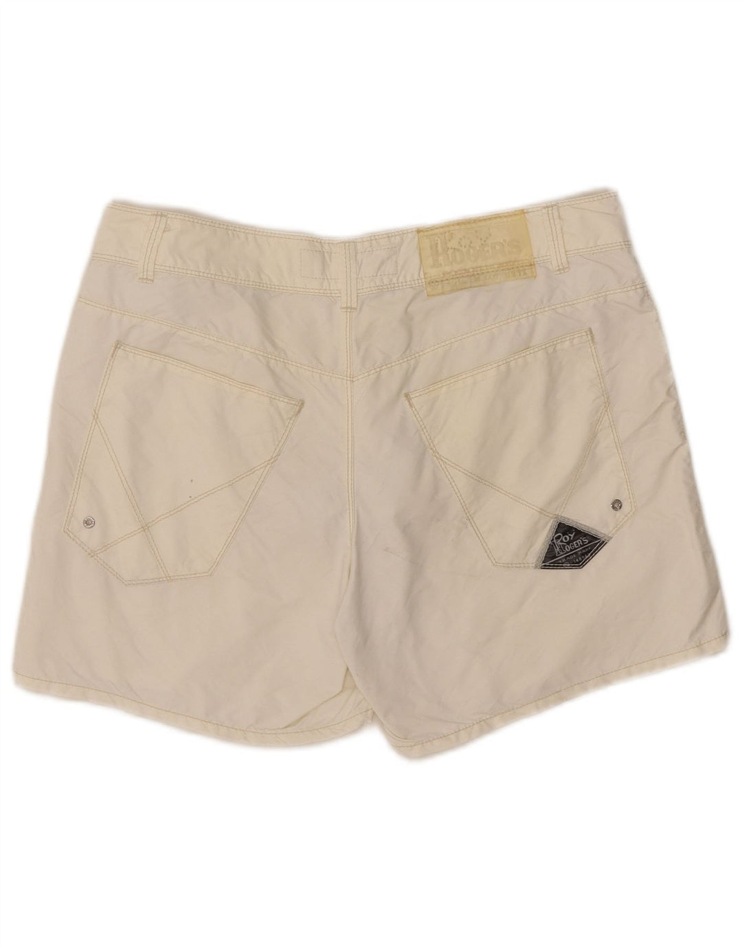 Damskie szorty Roy Rogers IT 48 XL W34 Off White Poliamid