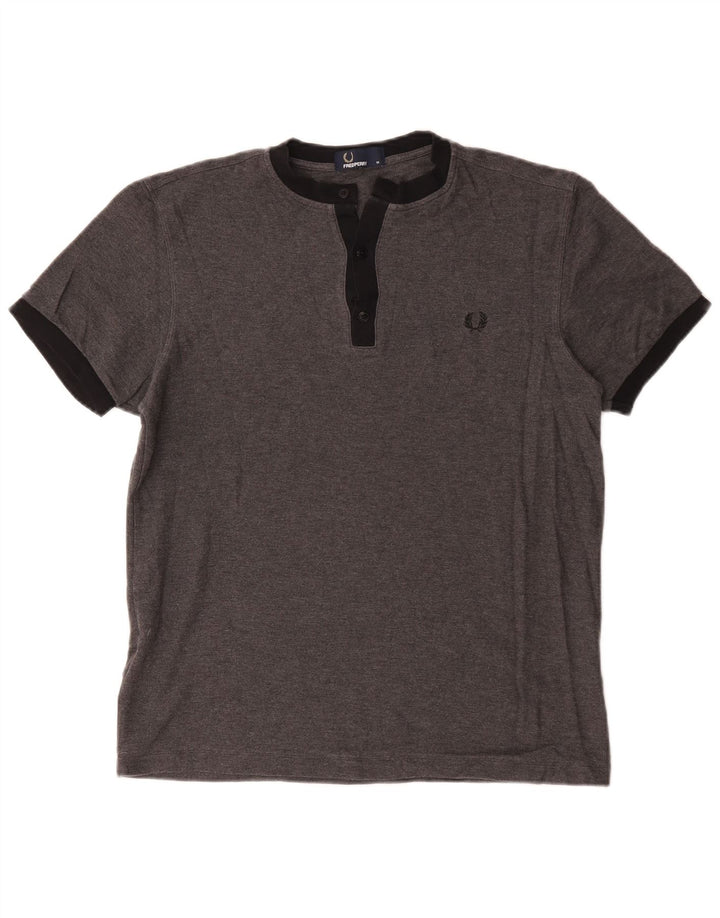 T-shirt męski Fred Perry, średnioszary, bawełniany
