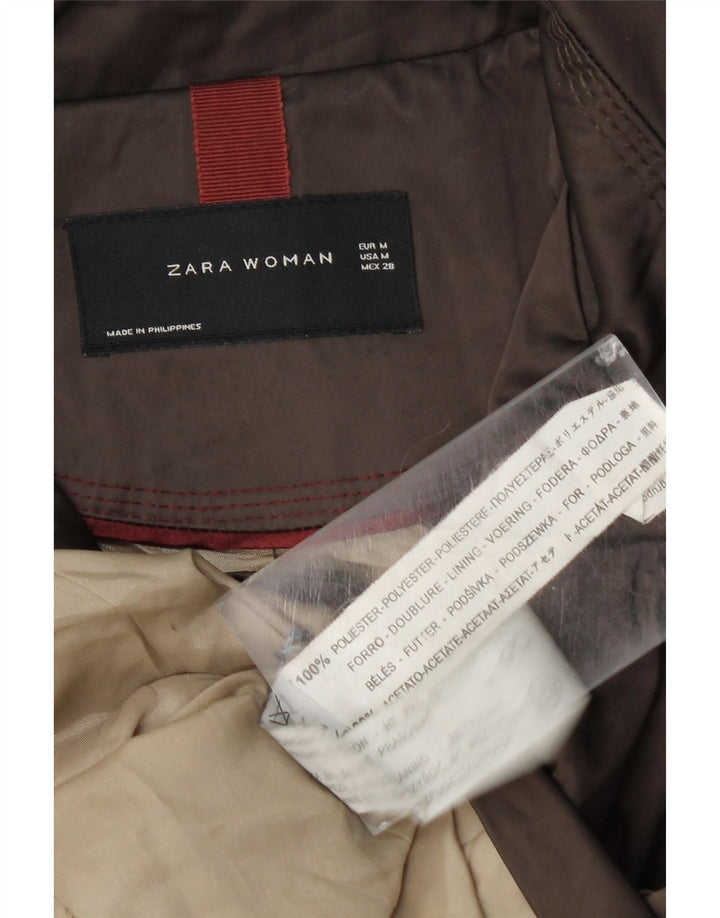 Płaszcz damski Zara Pea Coat UK 14, średni brązowy poliester