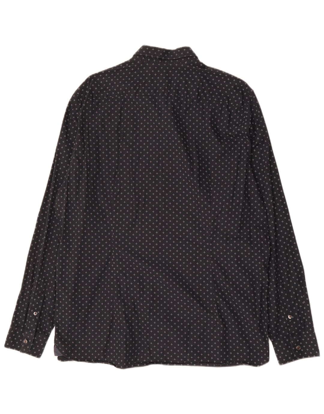 Koszula męska Ted Baker, rozmiar 6, 2XL, czarna, z geometrycznej bawełny