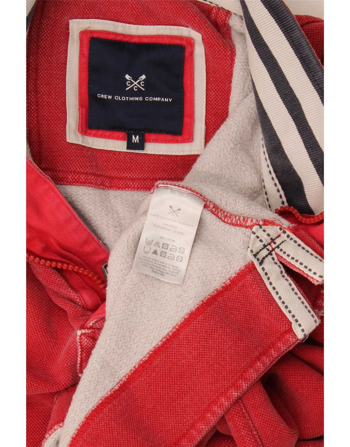 Crew Clothing Męska bluza z zamkiem błyskawicznym, średnio czerwona, bawełniana