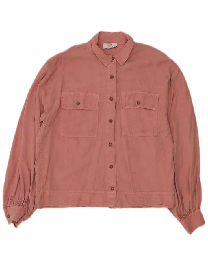 Damska koszula oversize Topshop UK 10 Small Pink Lyocell