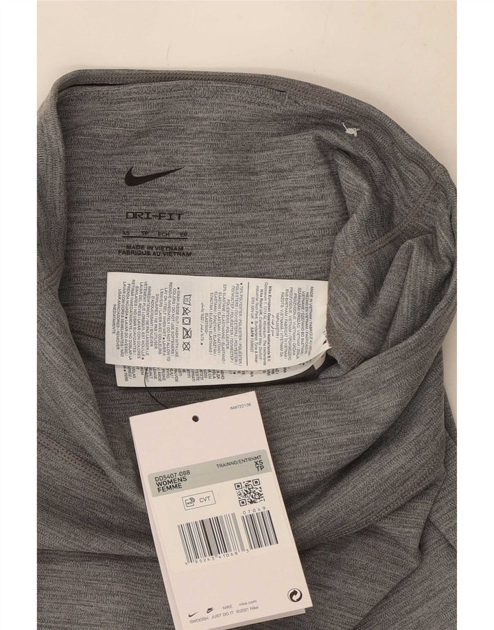Damskie legginsy Nike Dri Fit Graphic UK 4 XS Szary, nakrapiany poliester
