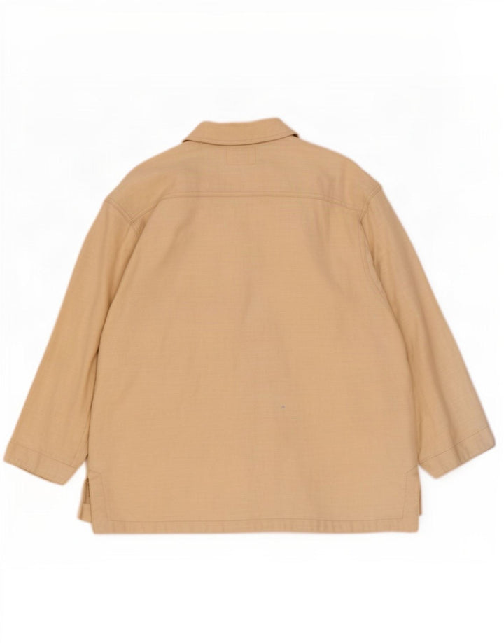 Smith & Brooks Womens Oversized Utility Jacket UK 12 Medium Beige Ramie