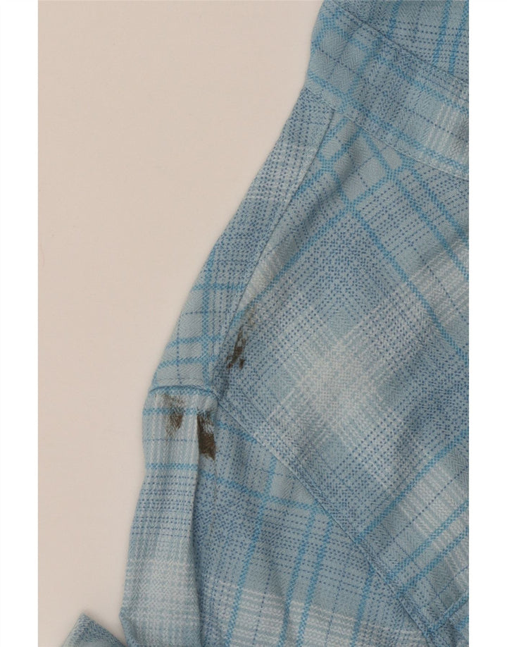 Męska koszula flanelowa z kapturem Nike, mała, niebieska, bawełniana krata