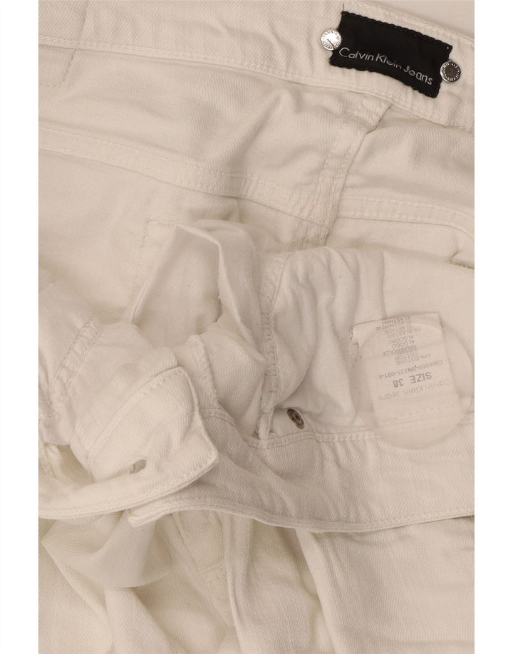 Męskie proste dżinsy Calvin Klein W38 L30 Biała bawełna