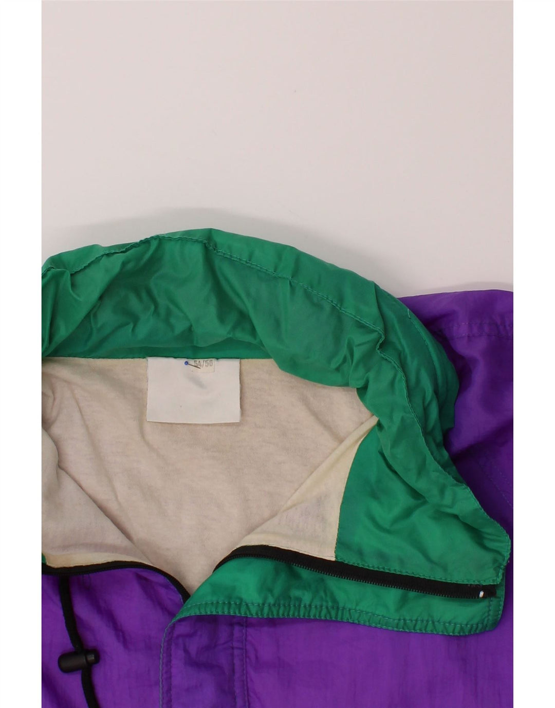 VINTAGE Mens Anorak Jacket IT 54/56 2XL Purple Colourblock Vintage Vintage and Second-Hand Vintage from Messina Hembry 