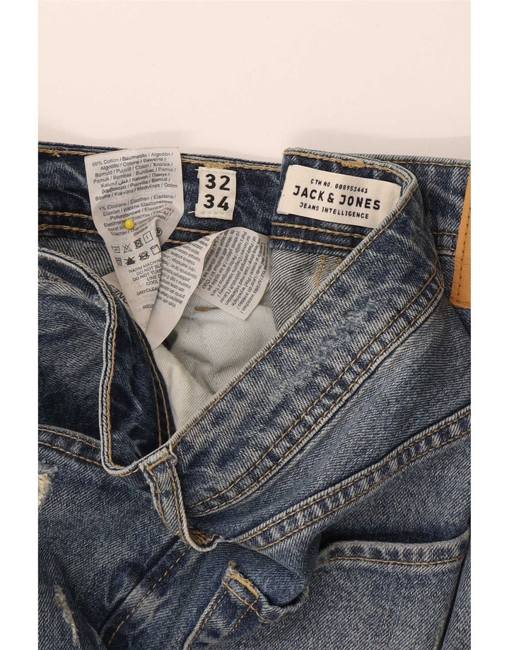 Męskie jeansy Jack & Jones Tim w trudnej sytuacji W32 L34 Niebieska bawełna