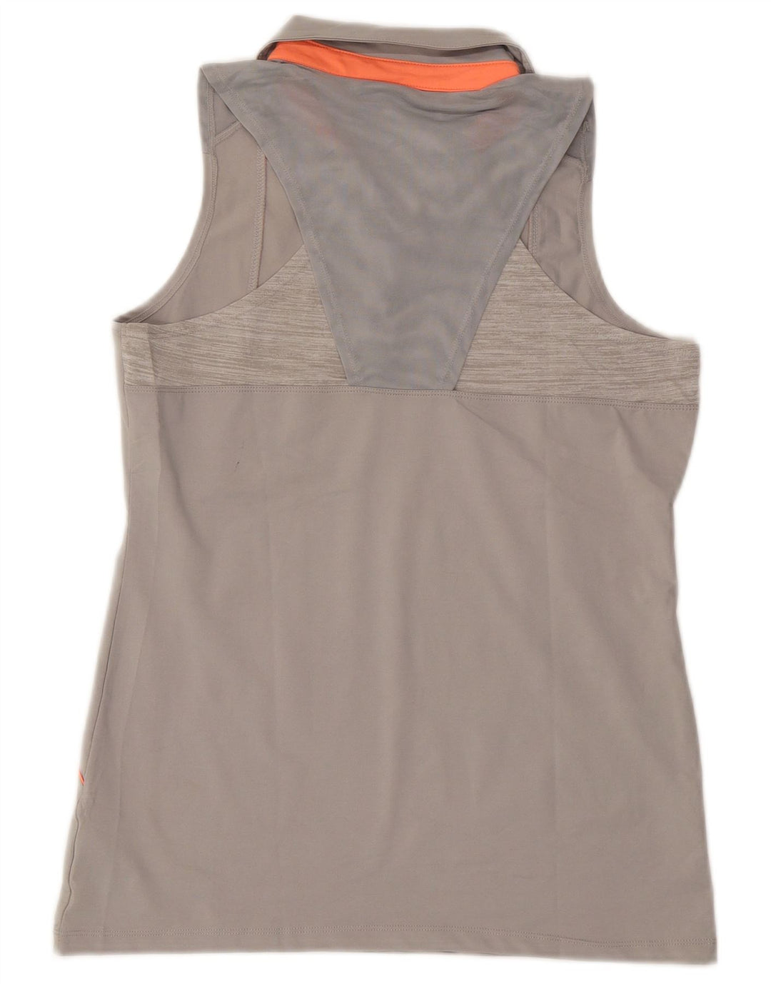 Damska koszulka polo bez rękawów REEBOK UK 14, duża, szary poliester