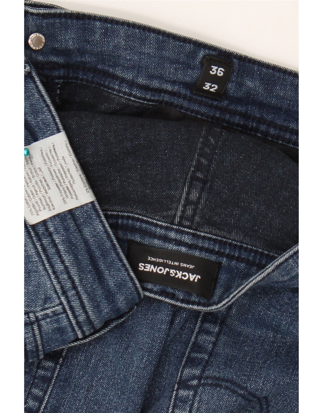 Męskie jeansy typu slim Jack & Jones W36 L32 Niebieskie bawełniane