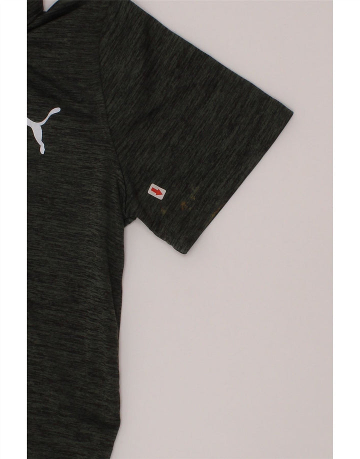 Chłopięca koszulka polo Puma 7-8 lat, mała, zielona, nakrapiana, poliester