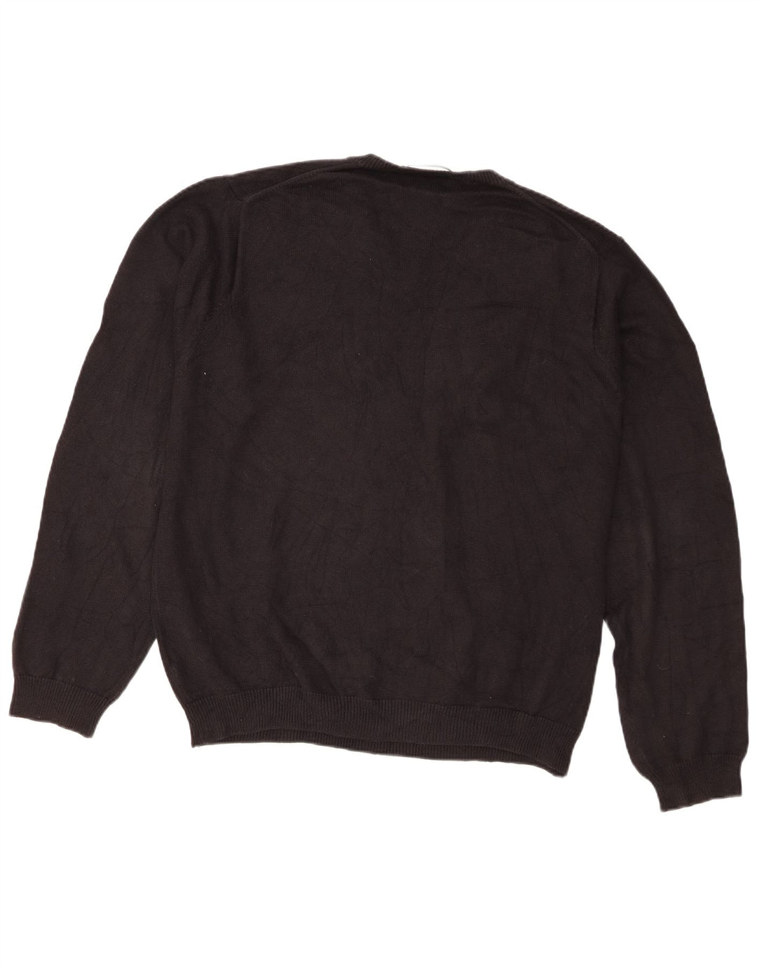 Męski sweter męski Eddie Bauer o regularnym kroju z dekoltem w kształcie litery V, XL, czarny, bawełniany