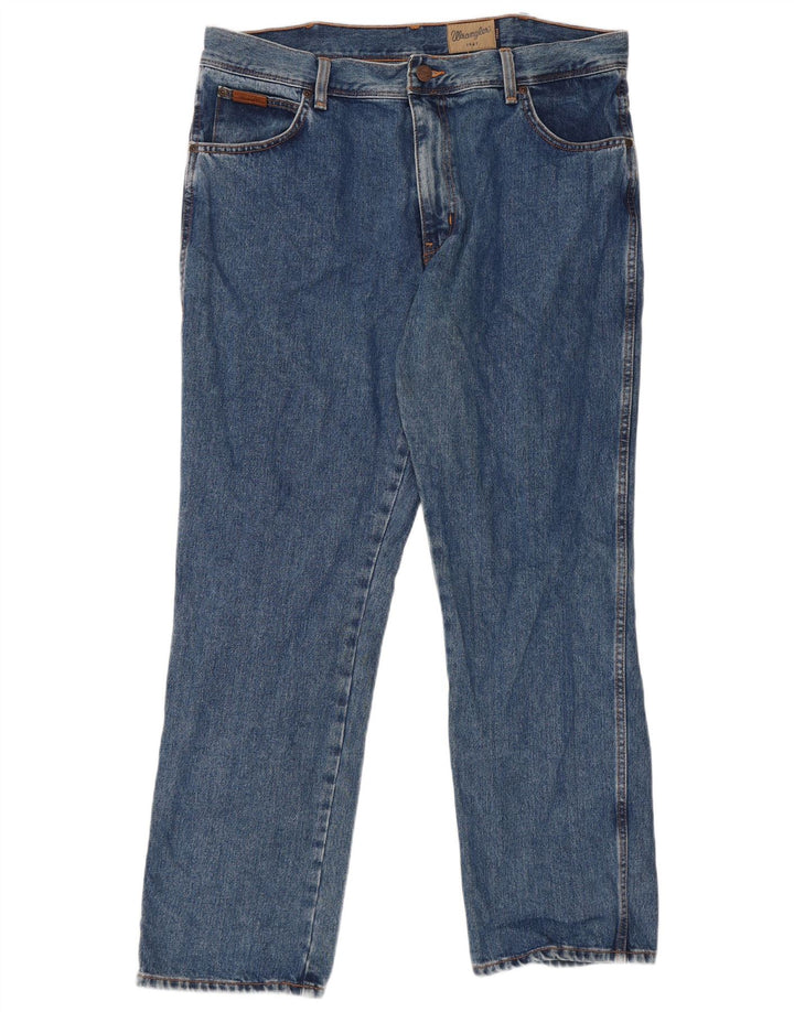 Męskie jeansy Wrangler Texas Straight W38 L30 Niebieskie bawełniane