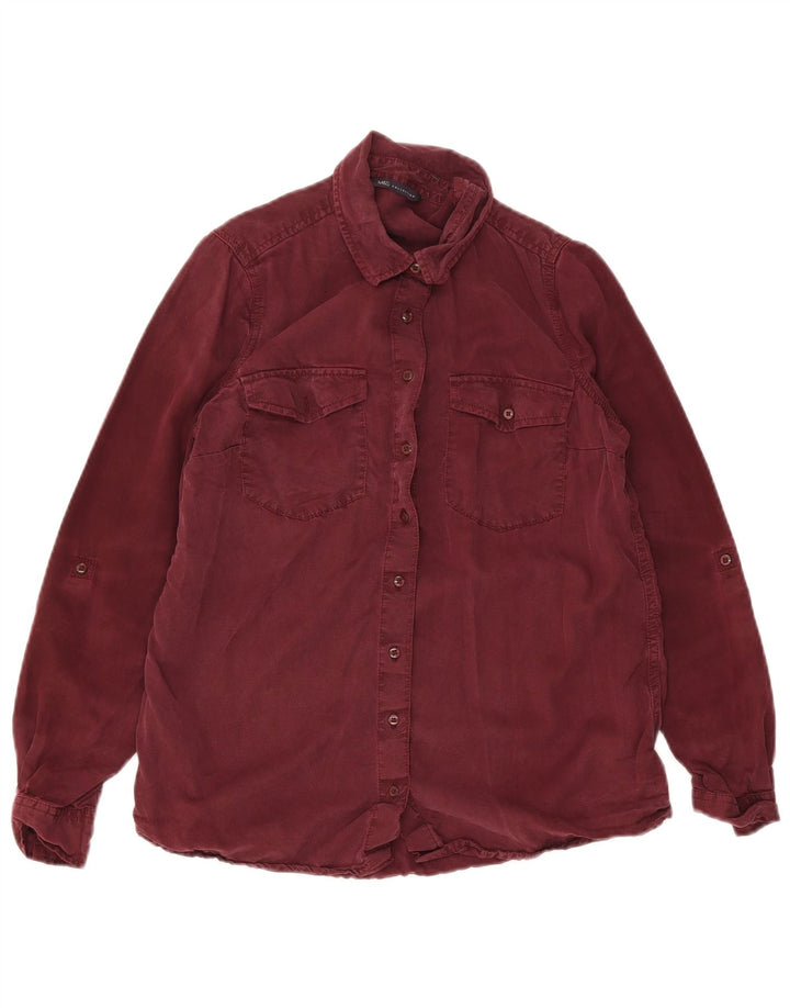 Damska koszula dżinsowa Marks & Spencer UK 10 Small Burgundy Lyocell