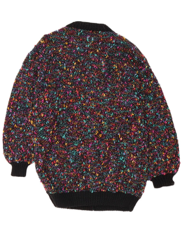 Sweter damski w stylu vintage, UK 14, średni, wielokolorowy, nakrapiany