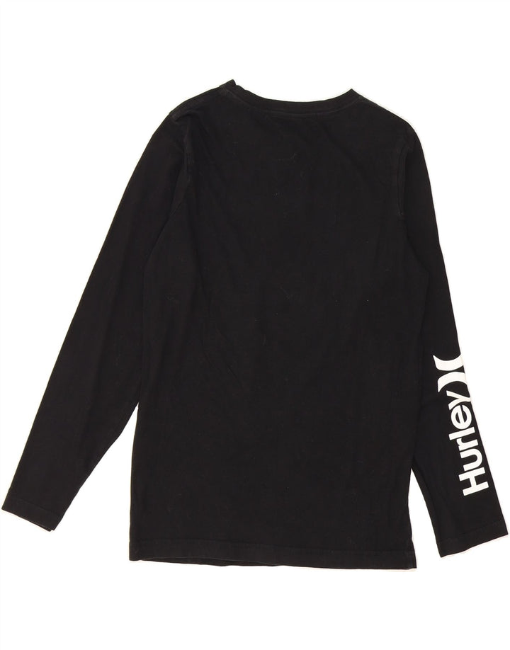 HURLEY Boys Graphic Top Long Sleeve 13-14 Years XL Black Vintage Hurley and Second-Hand Hurley from Messina Hembry 