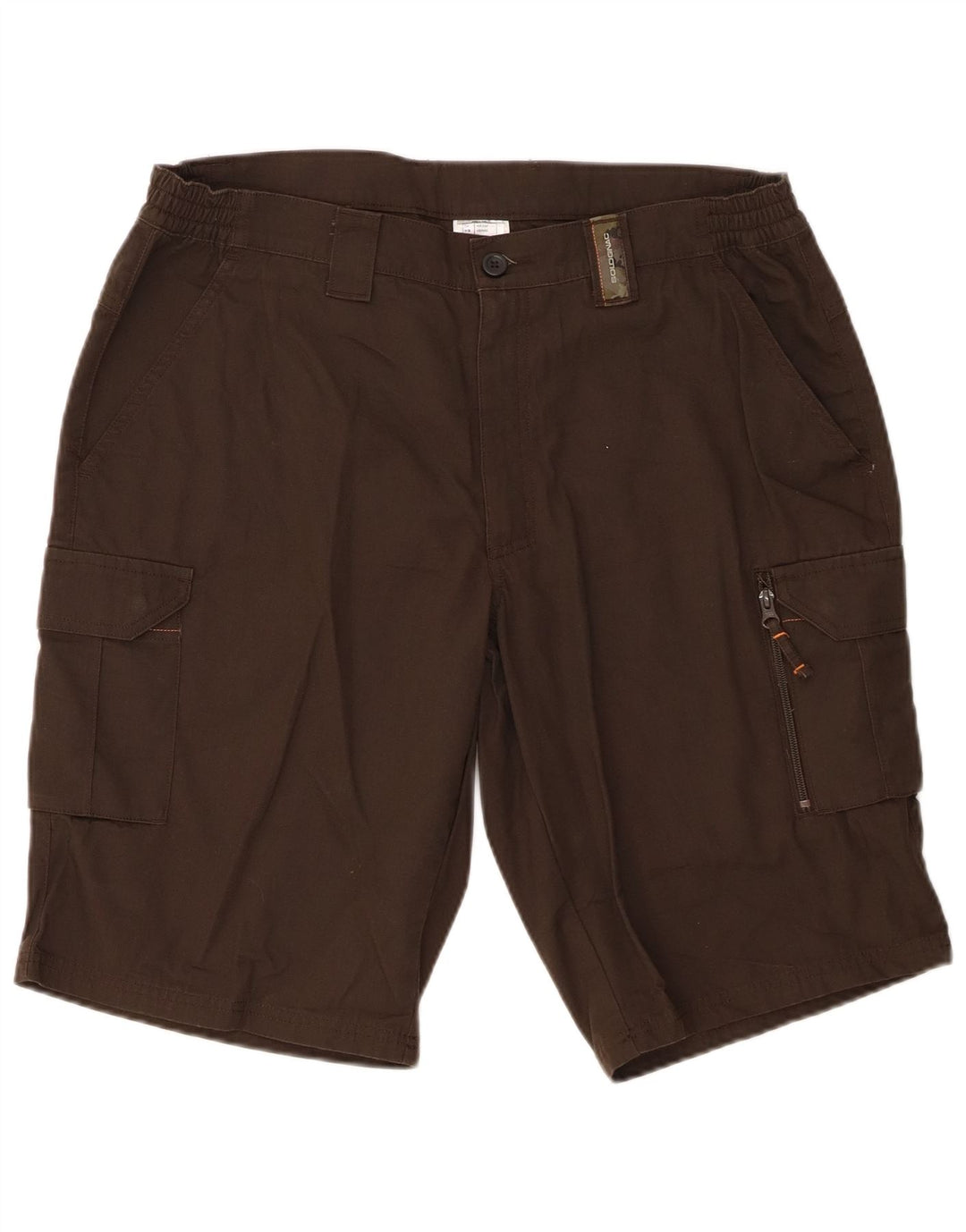 Męskie spodenki cargo Decathlon XL W38, brązowy poliester