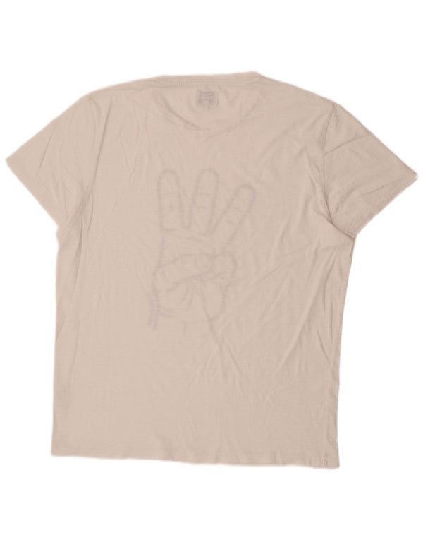 Męski T-shirt z grafiką WRANGLER XL, biały