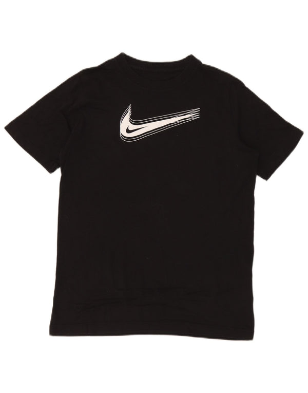 Chłopięcy T-shirt z grafiką Nike o standardowym kroju, 13-14 lat XL, czarna, bawełniana