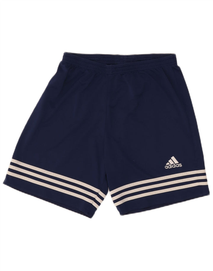 Męskie spodenki sportowe Adidas Climalite, średni granatowy poliester