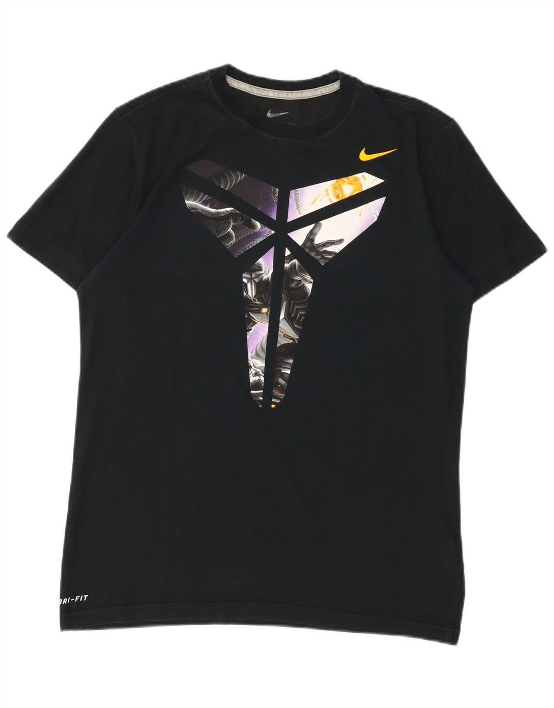 Męski T-shirt Nike Dri Fit z grafiką, średni czarny, bawełniany